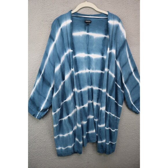 Torrid Tie-Dye Open Front 3/4 Dolman Sleeves Sweater-Size 4X-Very Soft - Picture 1 of 10